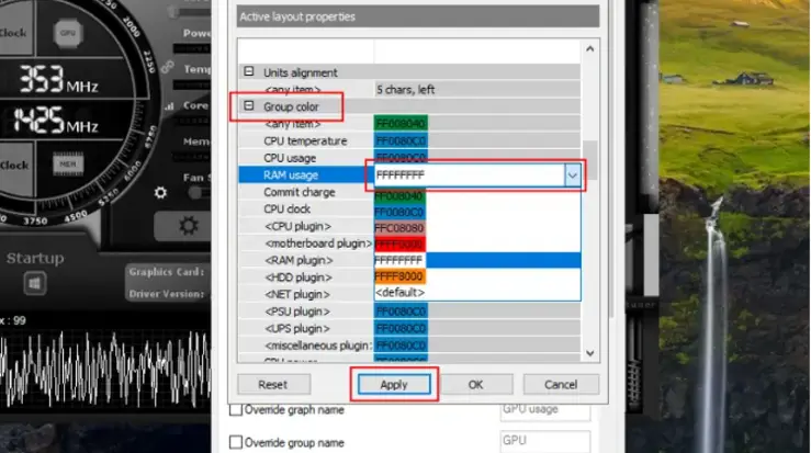 Active Layout Properties