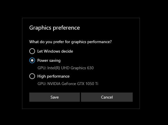 optimize graphics card windows 10