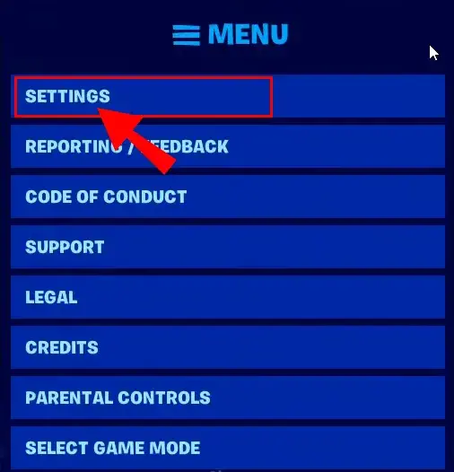 navigate to settings by clicking the gear icon in the main menu